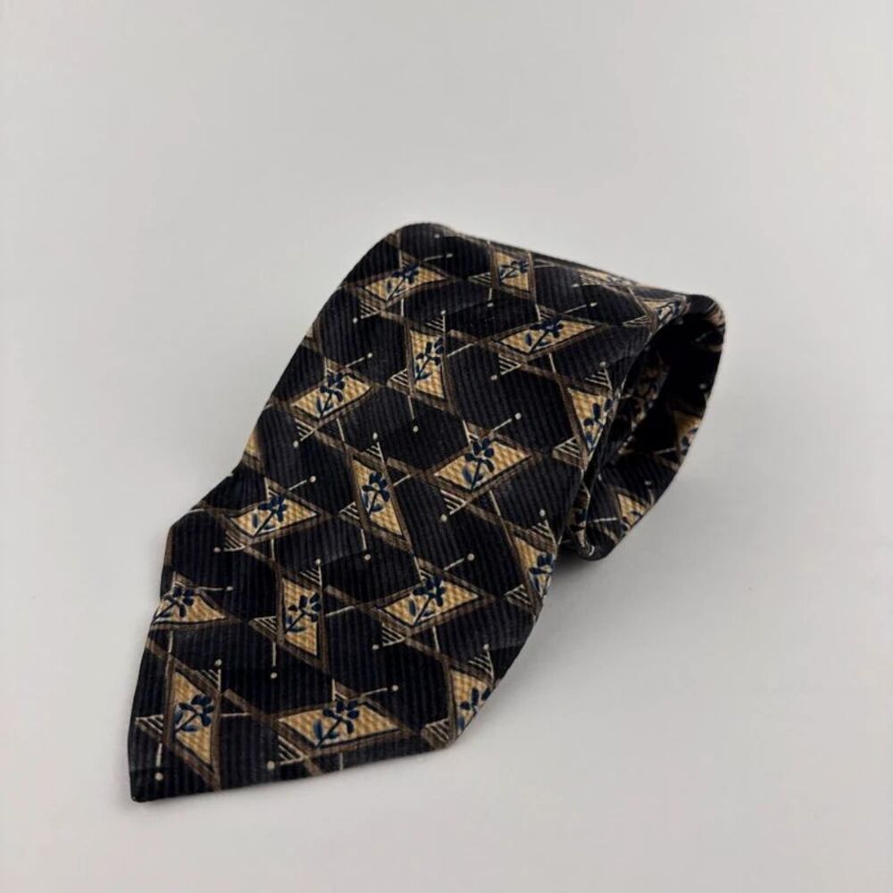 Omaggio by Robert Talbott Mens Neck Tie Abstract 57" 4" Silk Italy